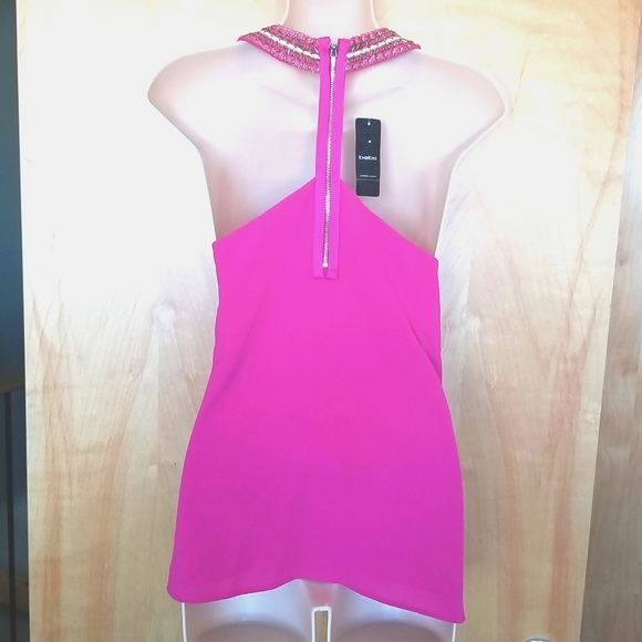 Bebe Embellished Halter Top Medium NWT - Picture 6 of 13